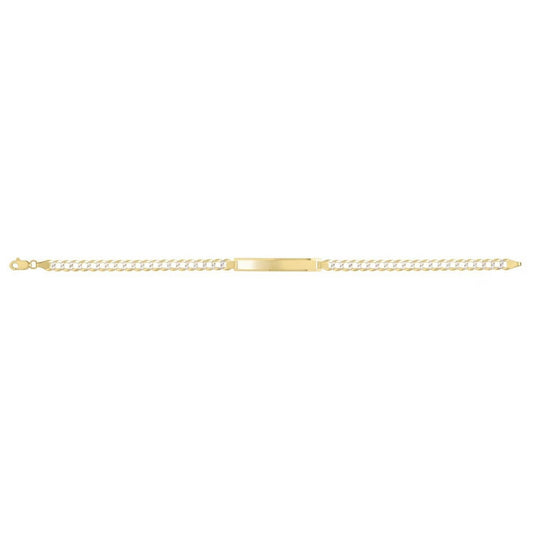 14k Yellow Gold Pave Curb ID Bracelet (5.00 mm)
