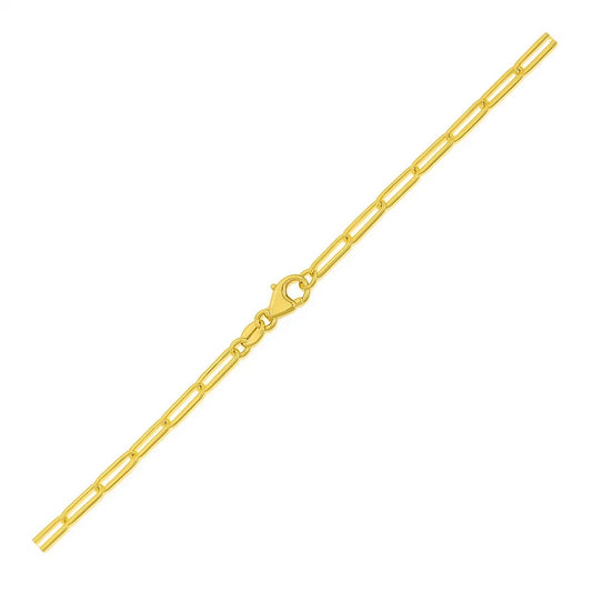 14K Yellow Gold Paperclip Bracelet  (2.50 mm)