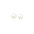 14K Yellow Gold Freshwater Cultured White Pearl Stud Earrings 4mm