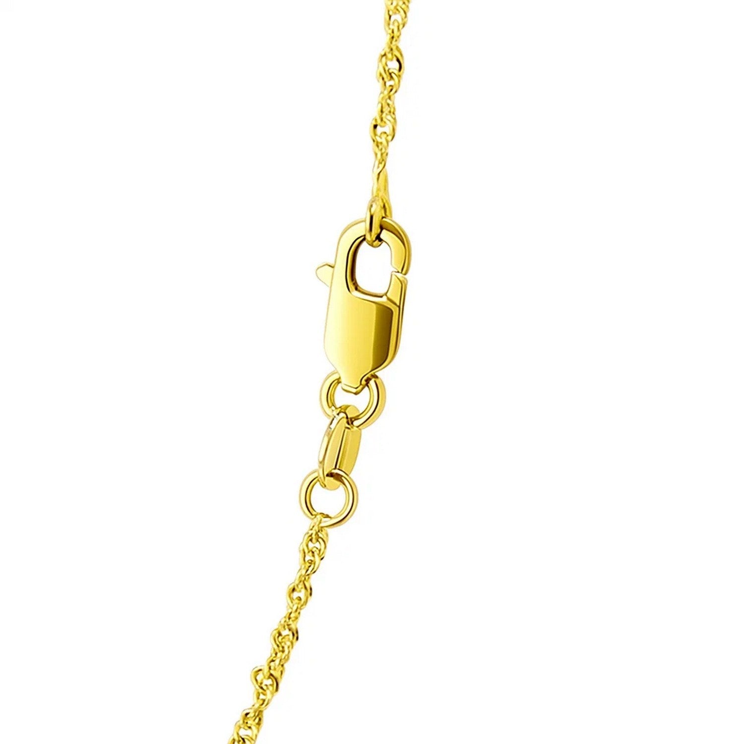14K Yellow Gold Singapore Chain 1.30mm | Solid Gold, Lobster Clasp