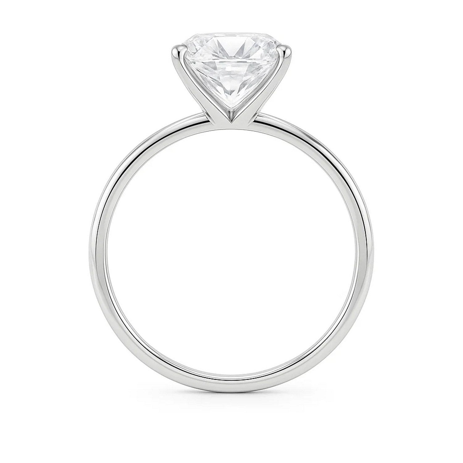 5 Carat Radiant Lab Grown IGI G/VS1 Diamond Solitaire Ring in 10K White Gold