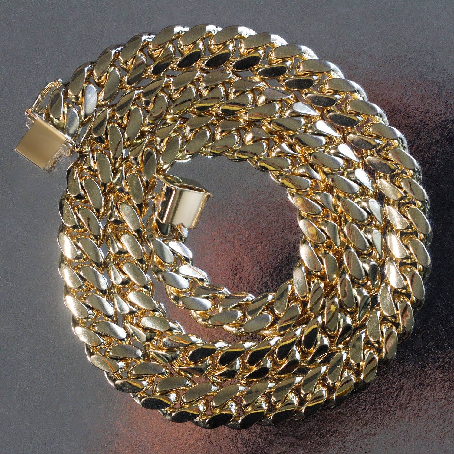 14K Yellow Gold Classic Solid Miami Cuban Chain Necklace (10.10mm) – True Pure Gold