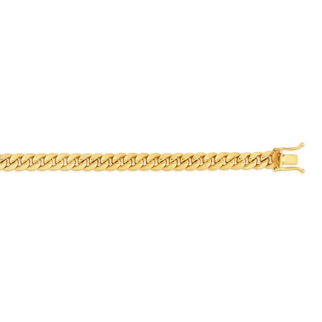 14K Yellow Gold Semi Solid Miami Cuban Chain Necklace (4.50mm) – True Pure Gold