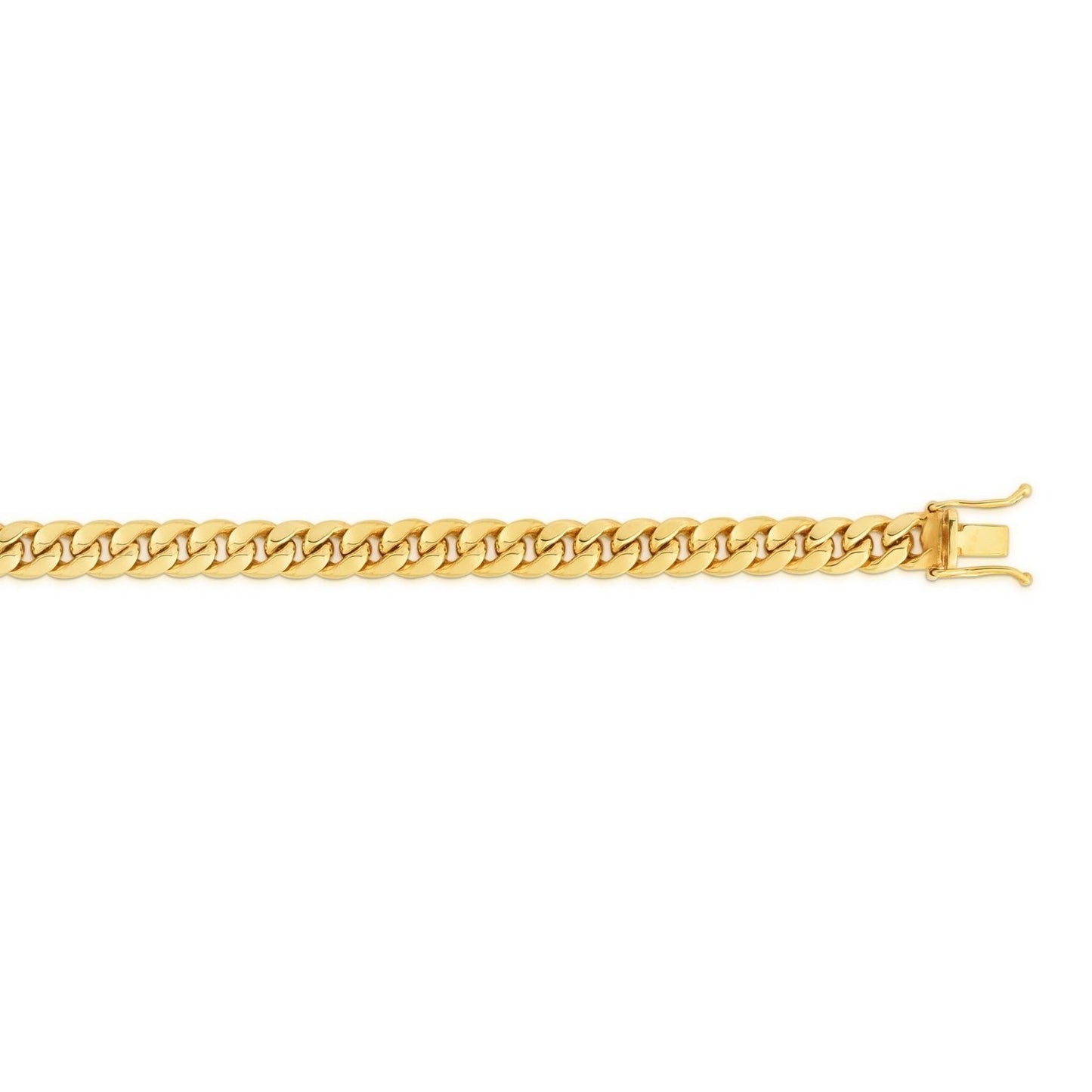 14K Yellow Gold Semi Solid Miami Cuban Chain Necklace (4.50mm) – True Pure Gold