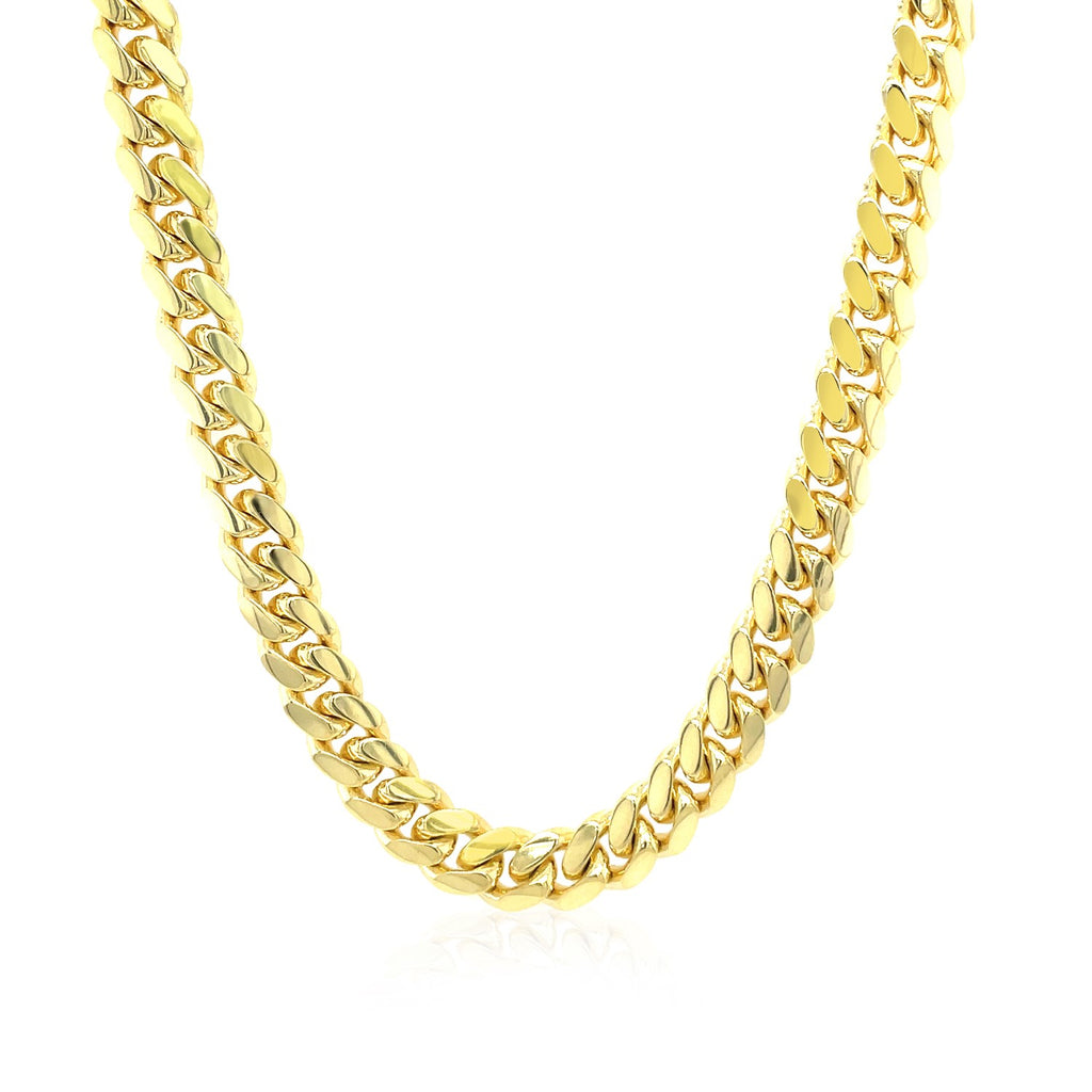14K Yellow Gold Classic Solid Miami Cuban Chain (6.10mm)