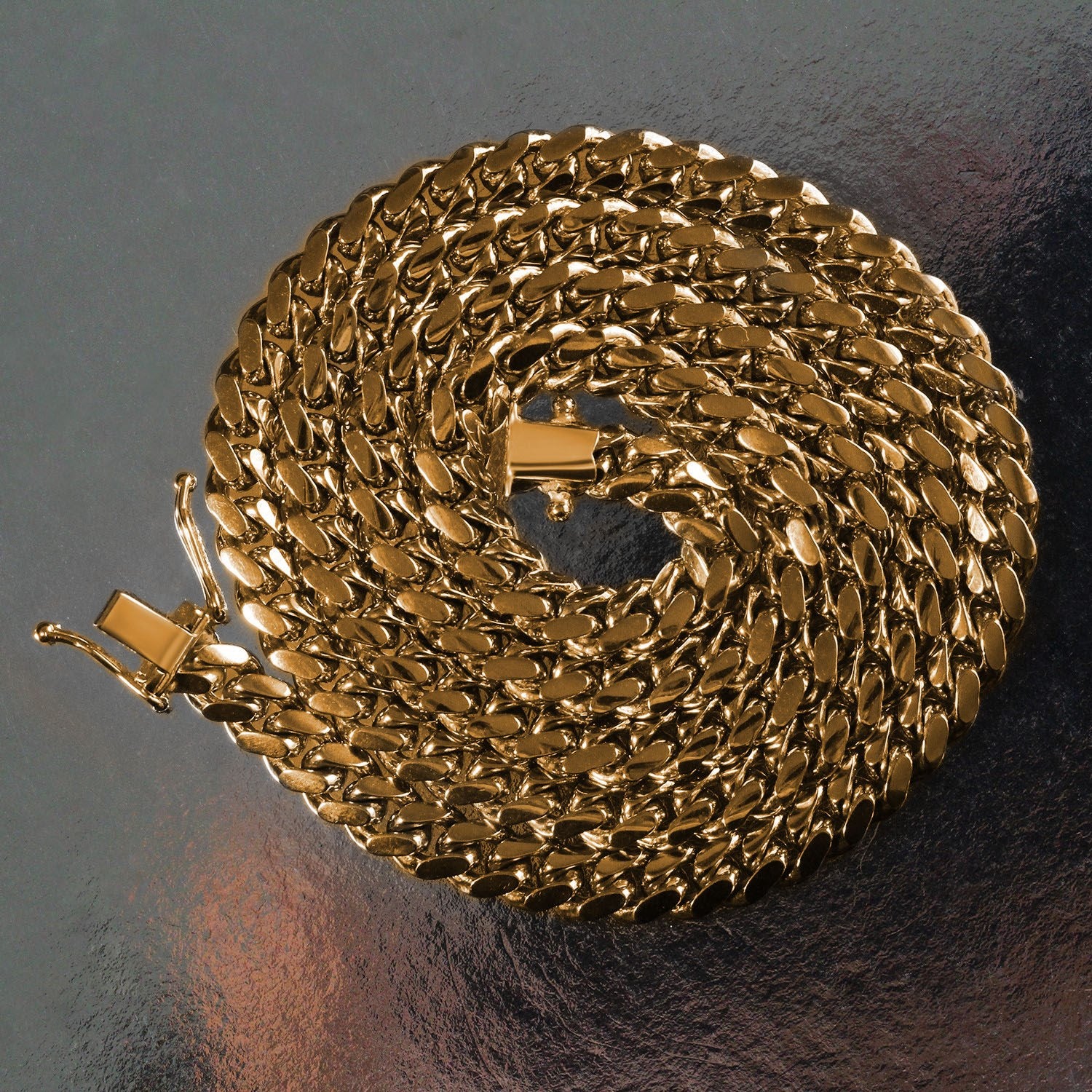14K Yellow Gold Classic Solid Miami Cuban Chain (6.10mm)
