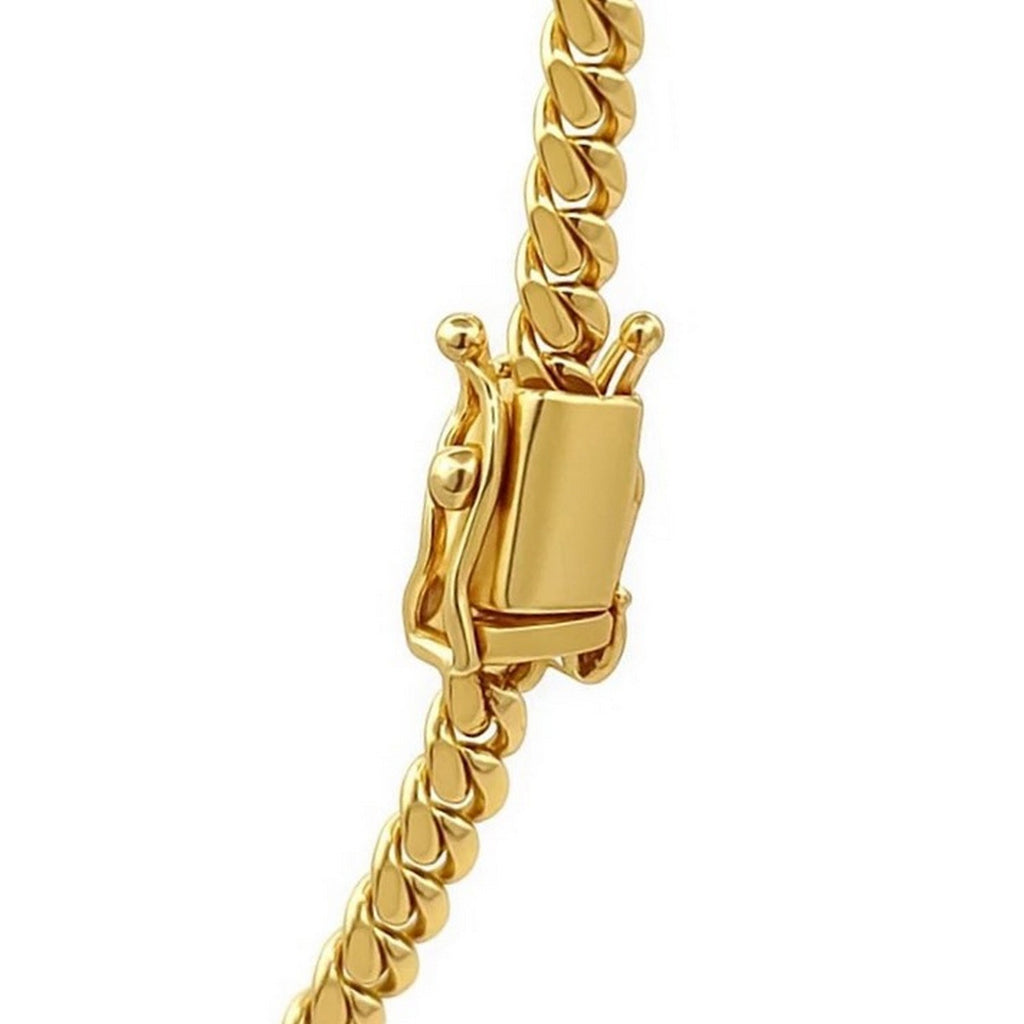 14K Yellow Gold Classic Solid Miami Cuban Chain (6.10mm)