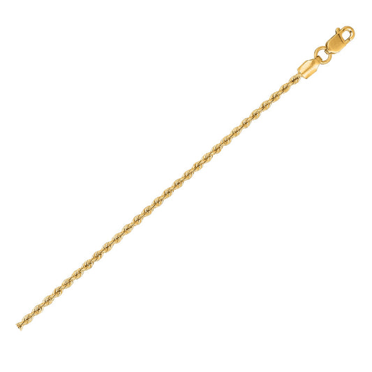 14K Yellow Gold Solid Rope Chain (1.50mm)