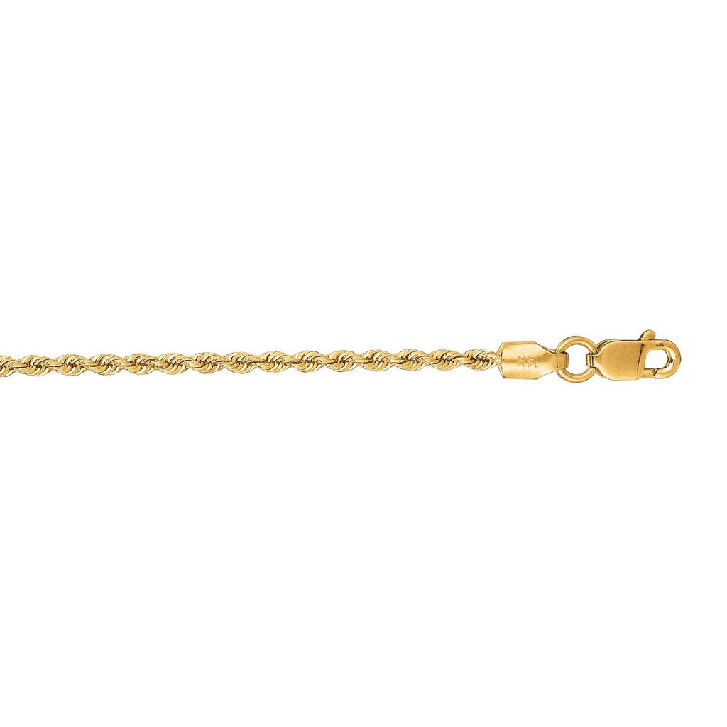 14K Yellow Gold Solid Rope Chain (1.50mm)