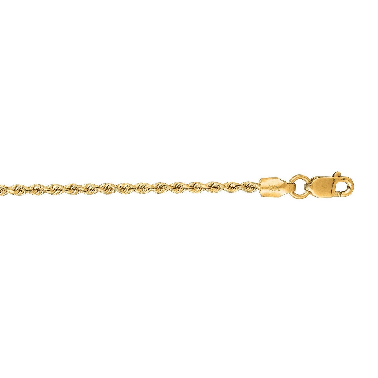 14K Yellow Gold Solid Rope Chain (1.50mm)