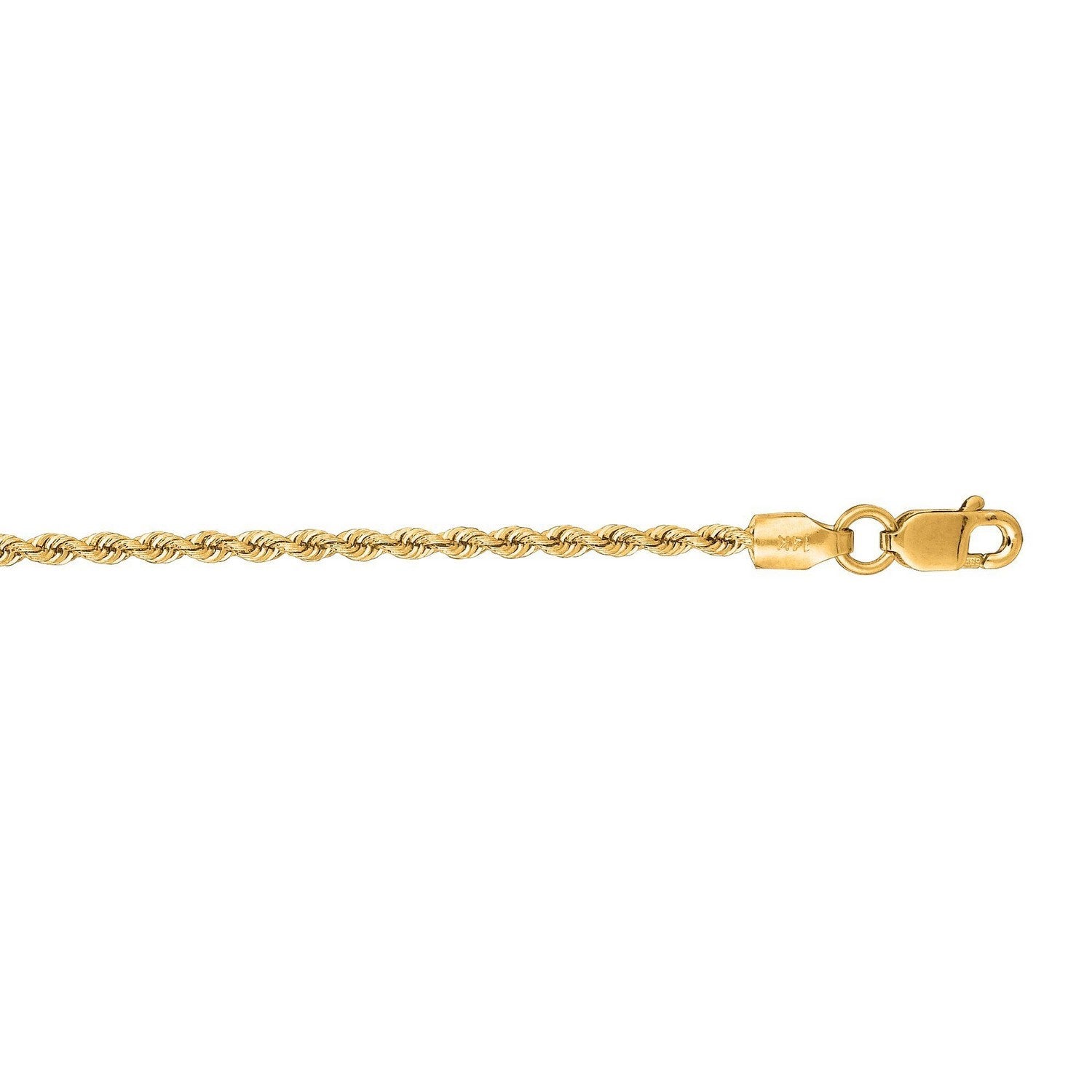 14K Yellow Gold Solid Rope Chain (1.50mm)