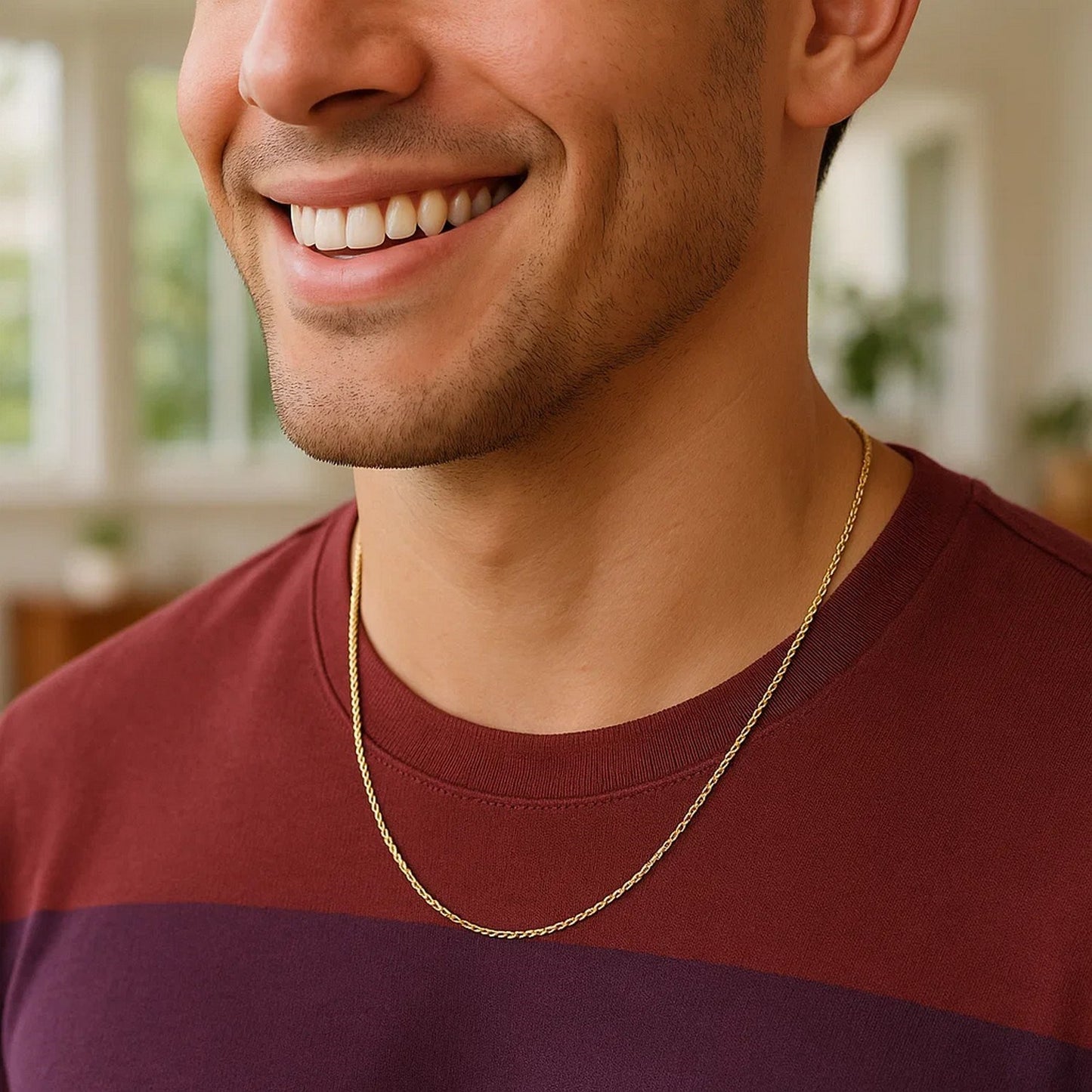 14K Yellow Gold Solid Rope Chain (1.50mm)