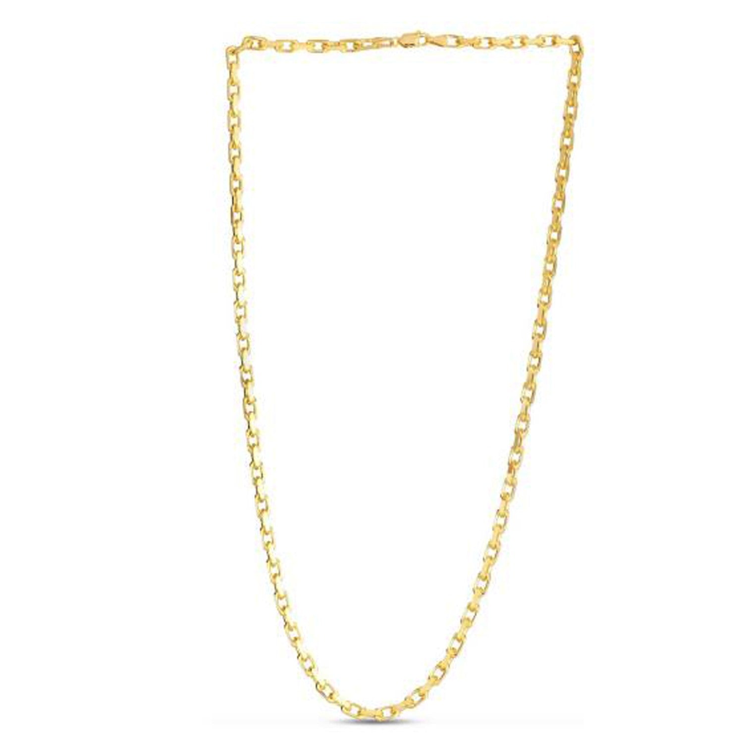 14K Yellow Gold French Cable Chain Necklace (3.60mm) – True Pure Gold