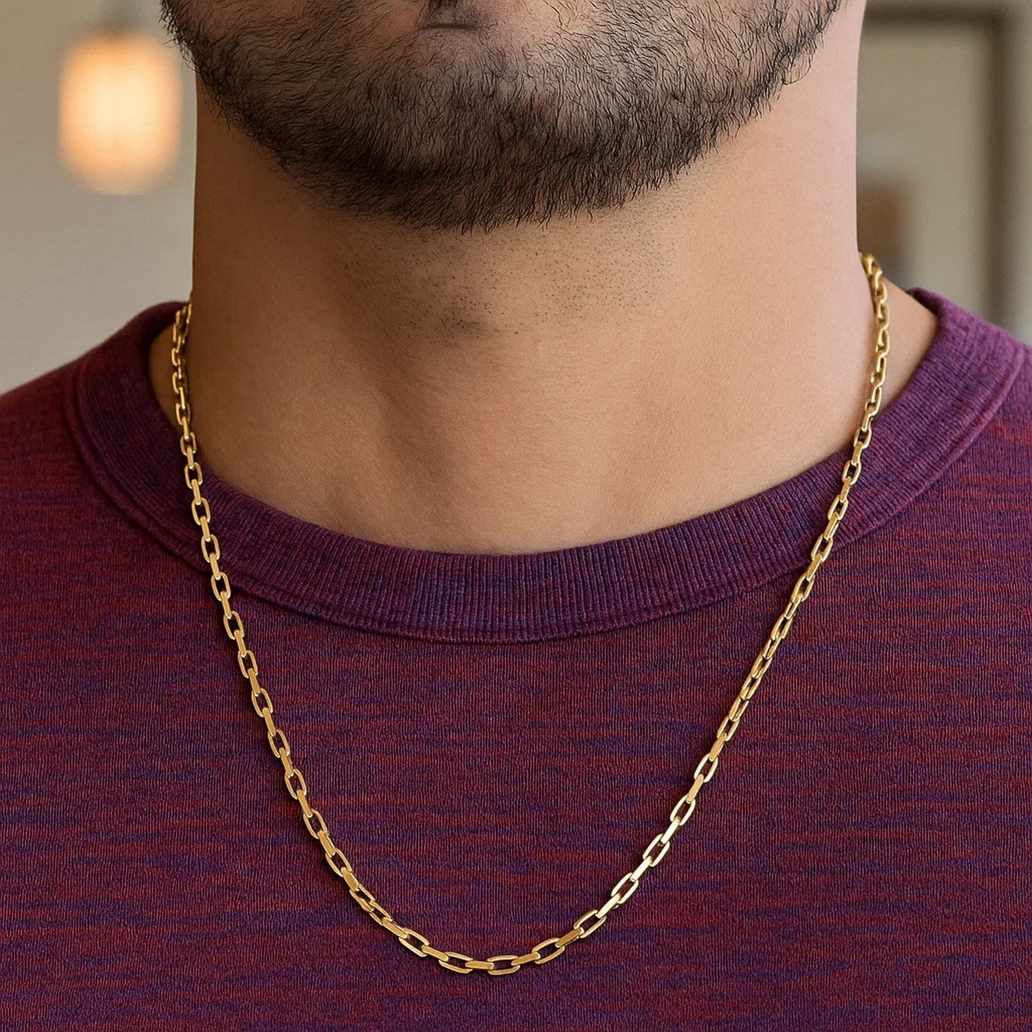 14K Yellow Gold French Cable Chain Necklace (3.60mm) – True Pure Gold