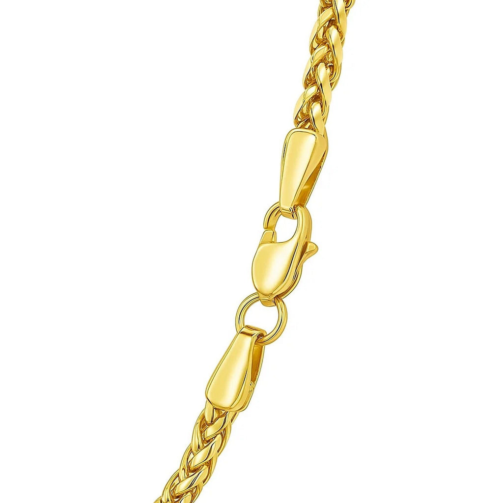 14K Yellow Gold Lite Diamond Cut Round Franco Chain Necklace (2.70mm)