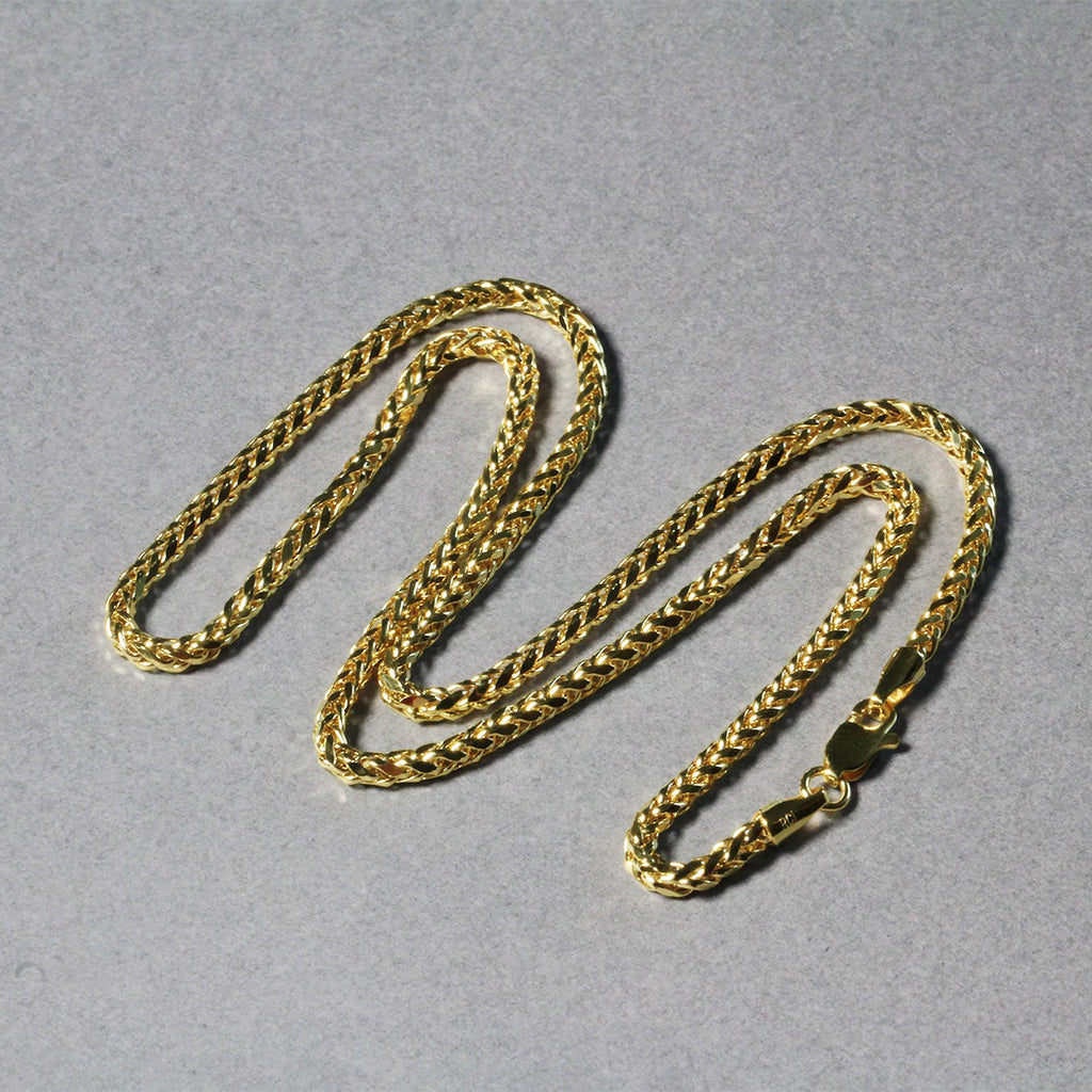 14K Yellow Gold Lite Diamond Cut Round Franco Chain Necklace (2.70mm)
