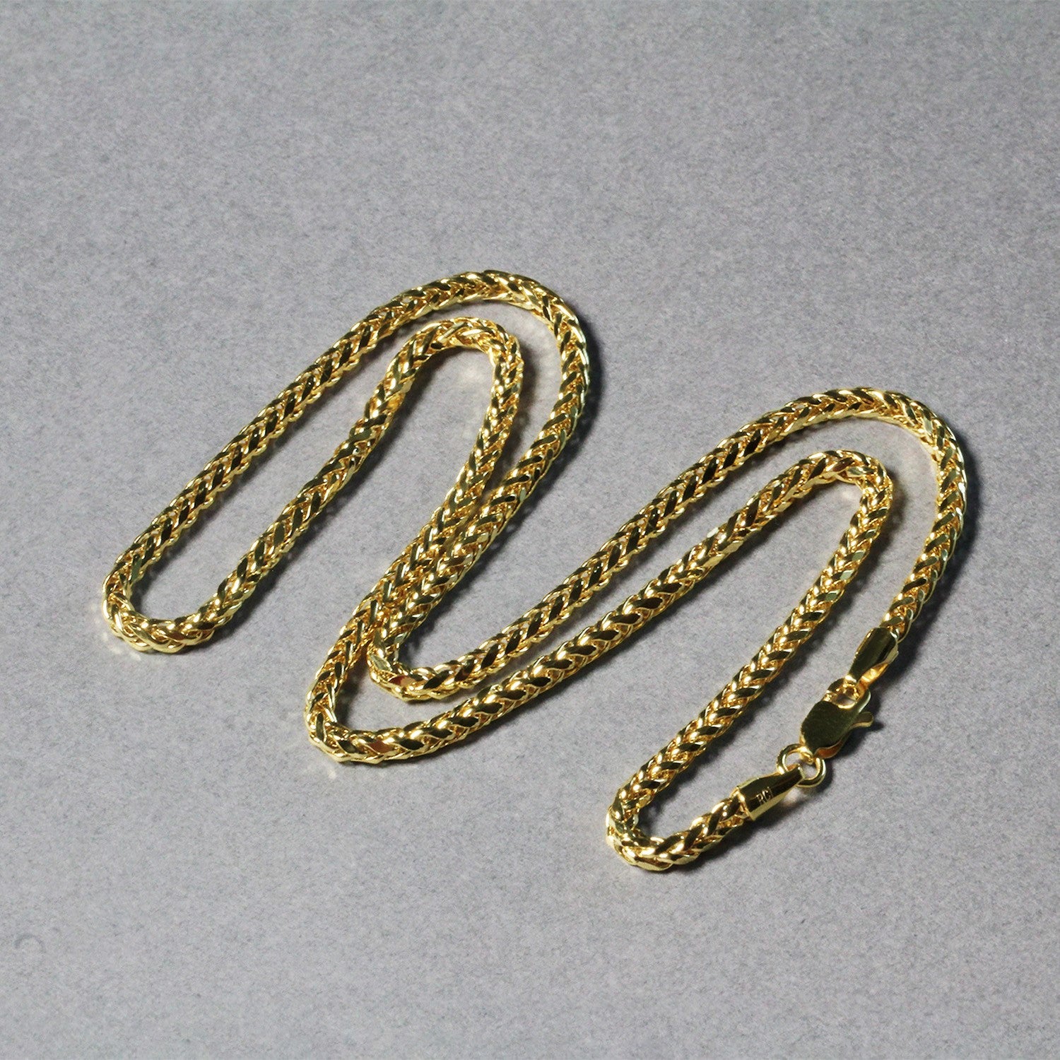 14K Yellow Gold Lite Diamond Cut Round Franco Chain Necklace (2.70mm)