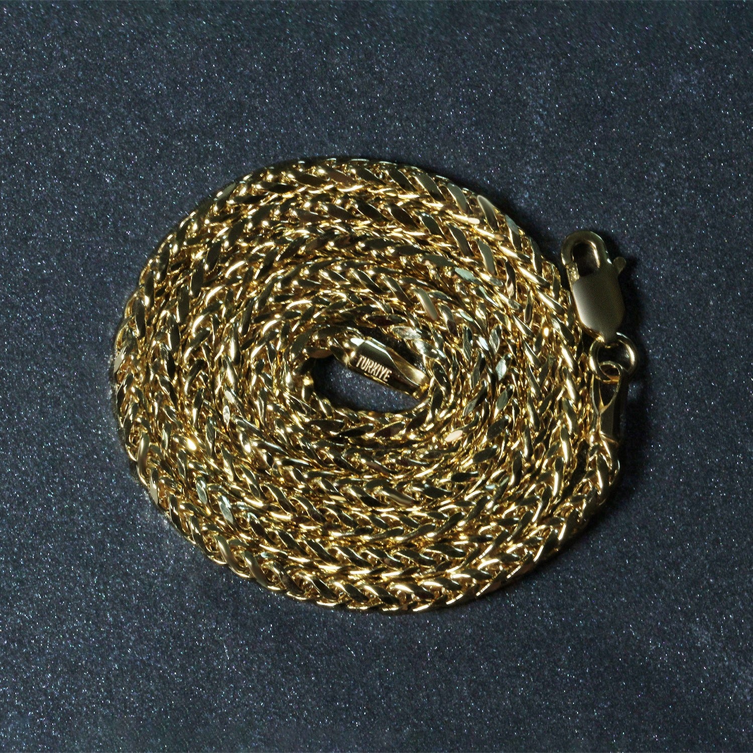 14K Yellow Gold Lite Diamond Cut Round Franco Chain Necklace (2.70mm)