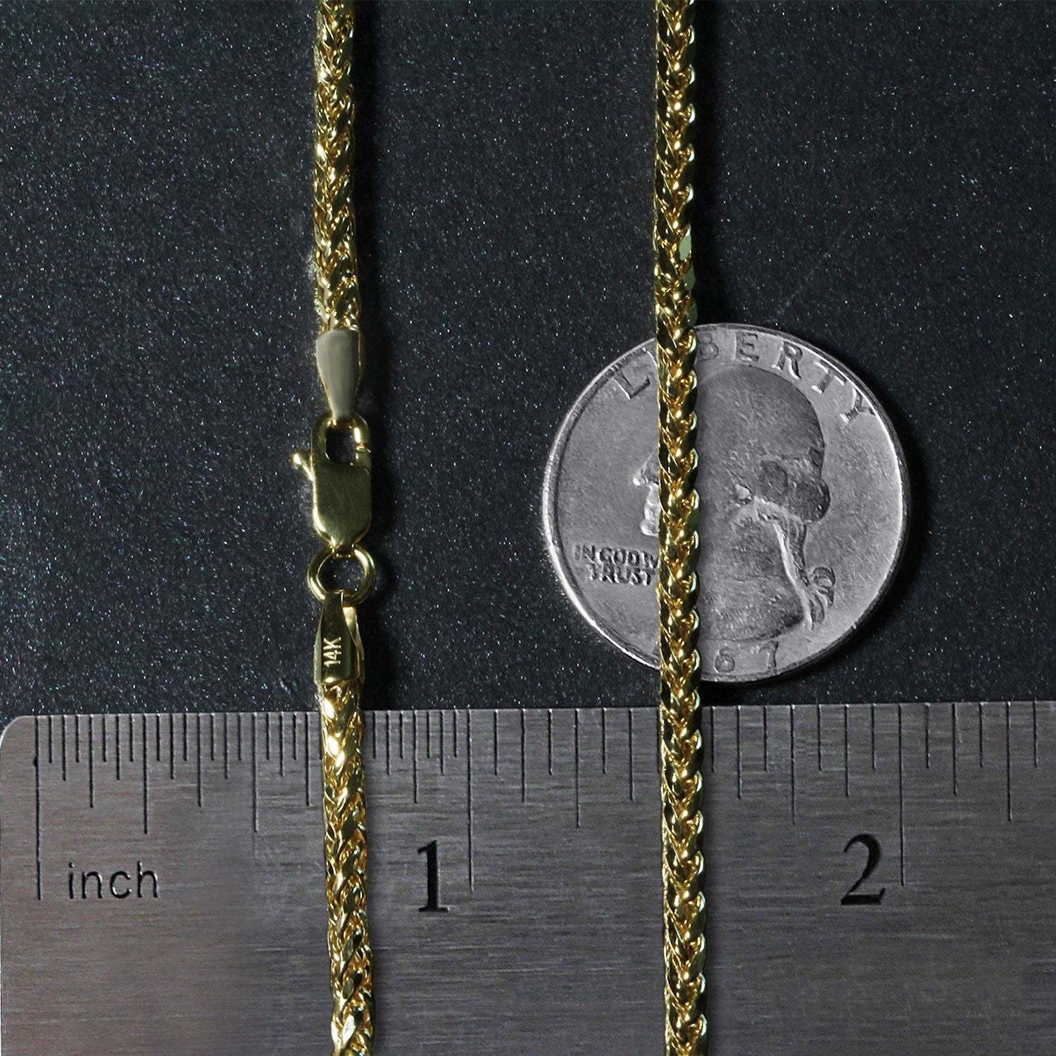 14K Yellow Gold Lite Diamond Cut Round Franco Chain Necklace (2.70mm)