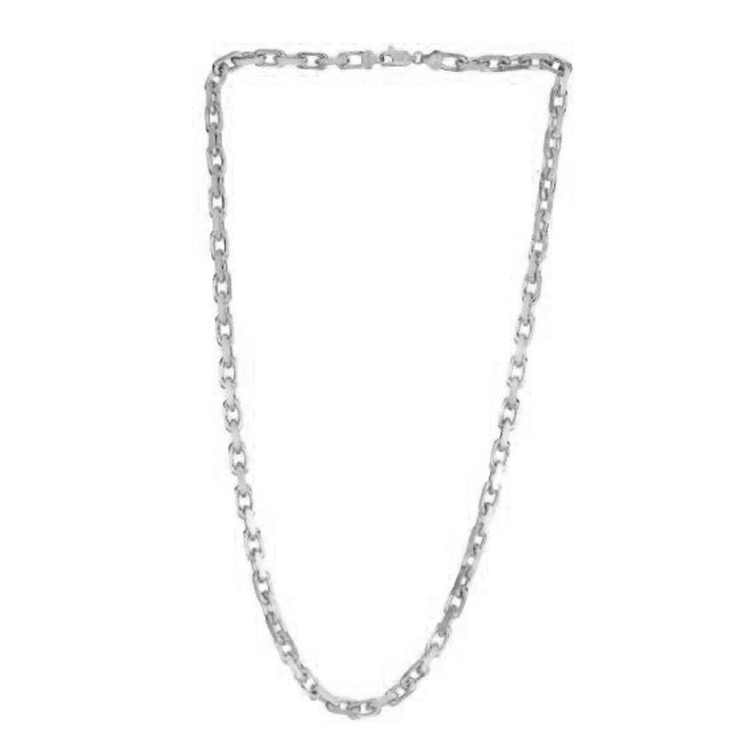 14K White Gold French Cable Chain Necklace (4.80mm) – True Pure Gold