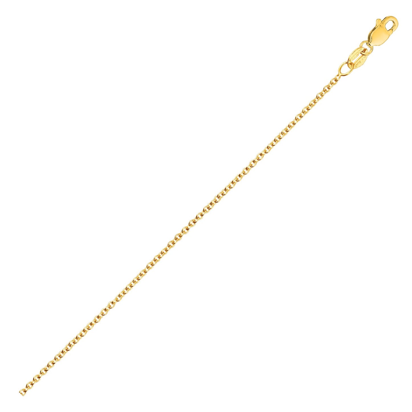 14K Yellow Gold Round Cable Link Chain Necklace (2.60 mm)