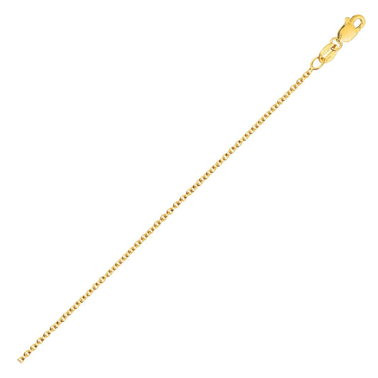 14K Yellow Gold Round Cable Link Chain Necklace (2.60 mm)