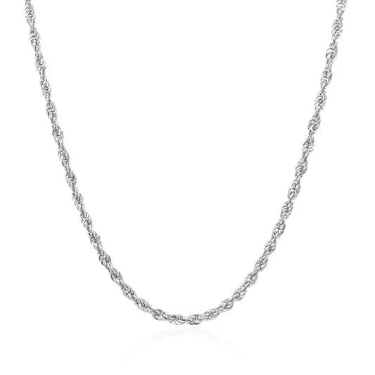 14K White Gold Light Rope Chain (2.00mm)