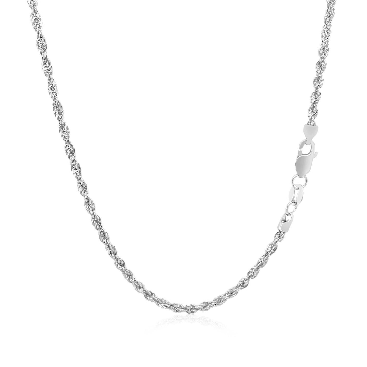 14K White Gold Light Rope Chain (2.00mm)