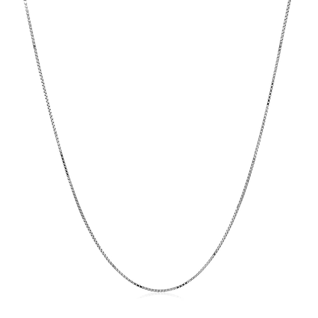 14K White Gold Double Extendable Box Chain Necklace (0.51mm) – True Pure Gold