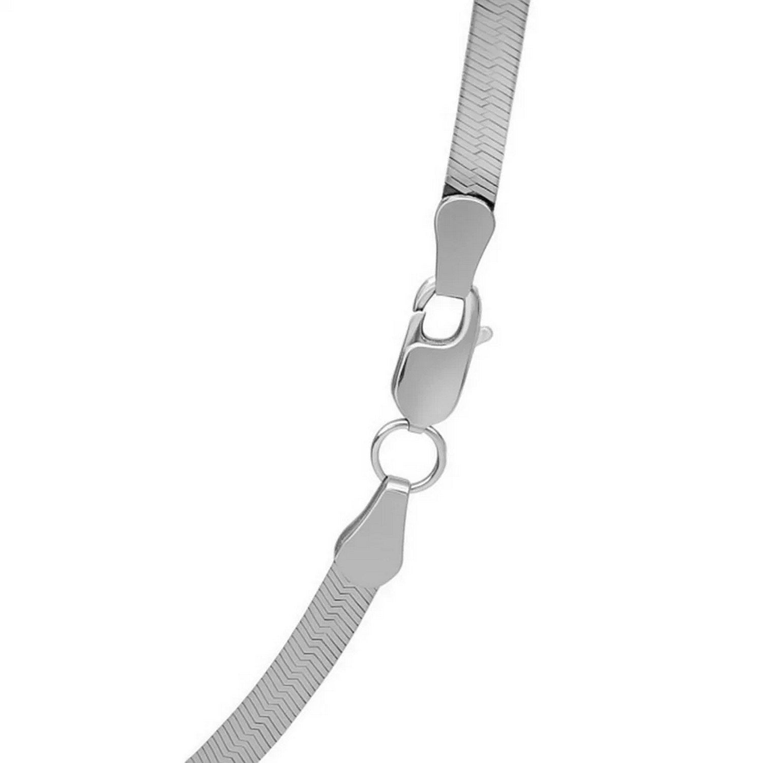 14K White Gold Super Flex Herringbone Chain 2.80mm | Solid Gold