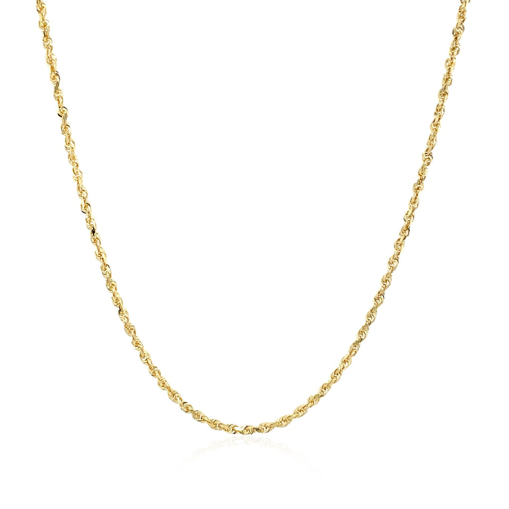 10K Yellow Gold Solid Diamond Cut Rope Chain (1.40mm)