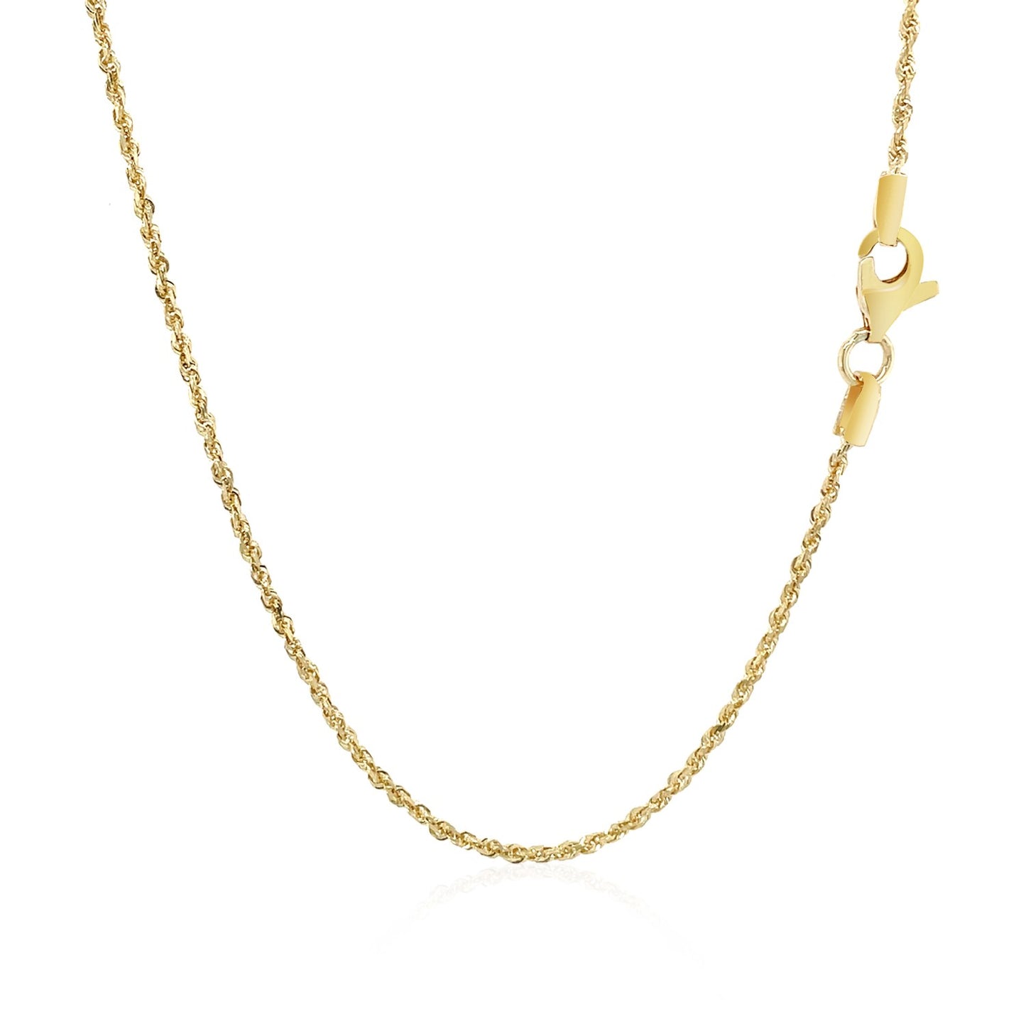 10K Yellow Gold Solid Diamond Cut Rope Chain (1.40mm)