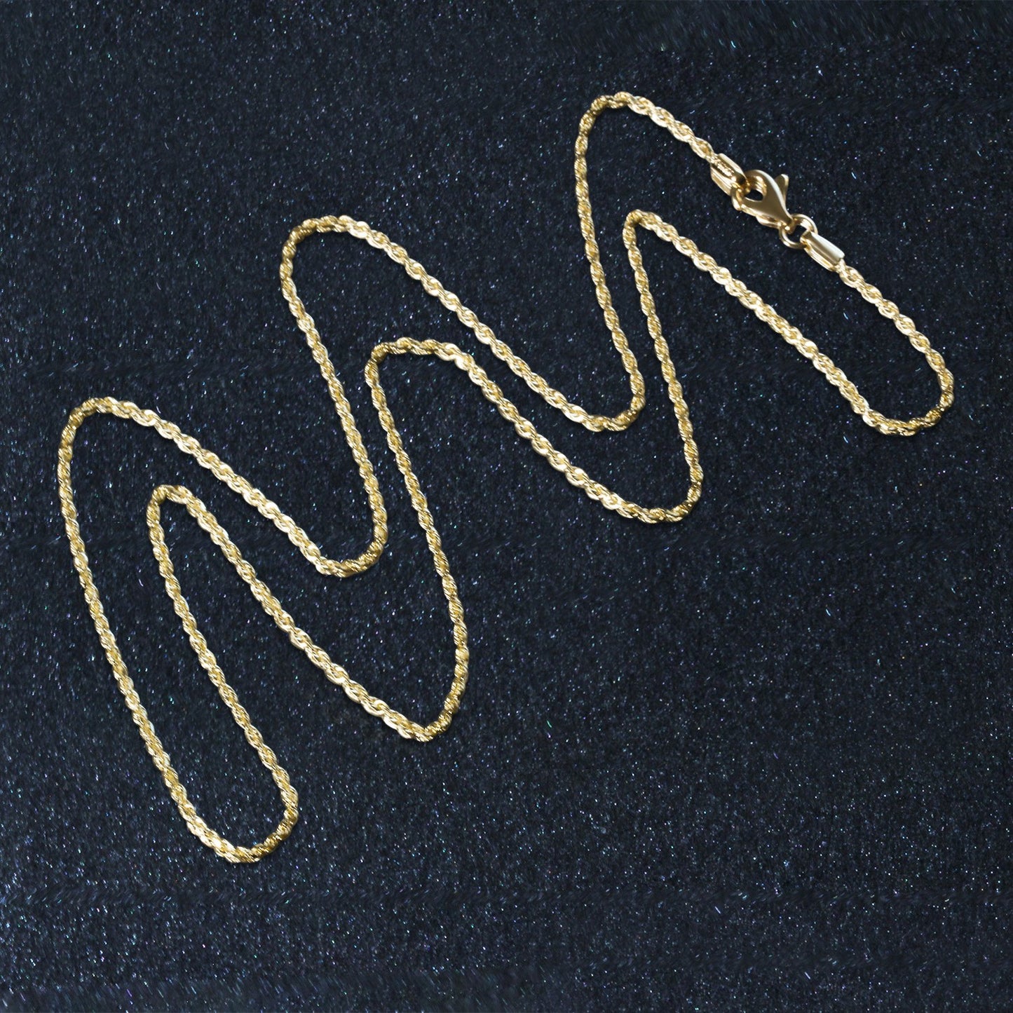 10K Yellow Gold Solid Diamond Cut Rope Chain (1.40mm)