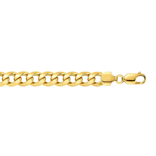 10K Yellow Gold Light Miami Cuban Bracelet (8.00mm) – True Pure Gold