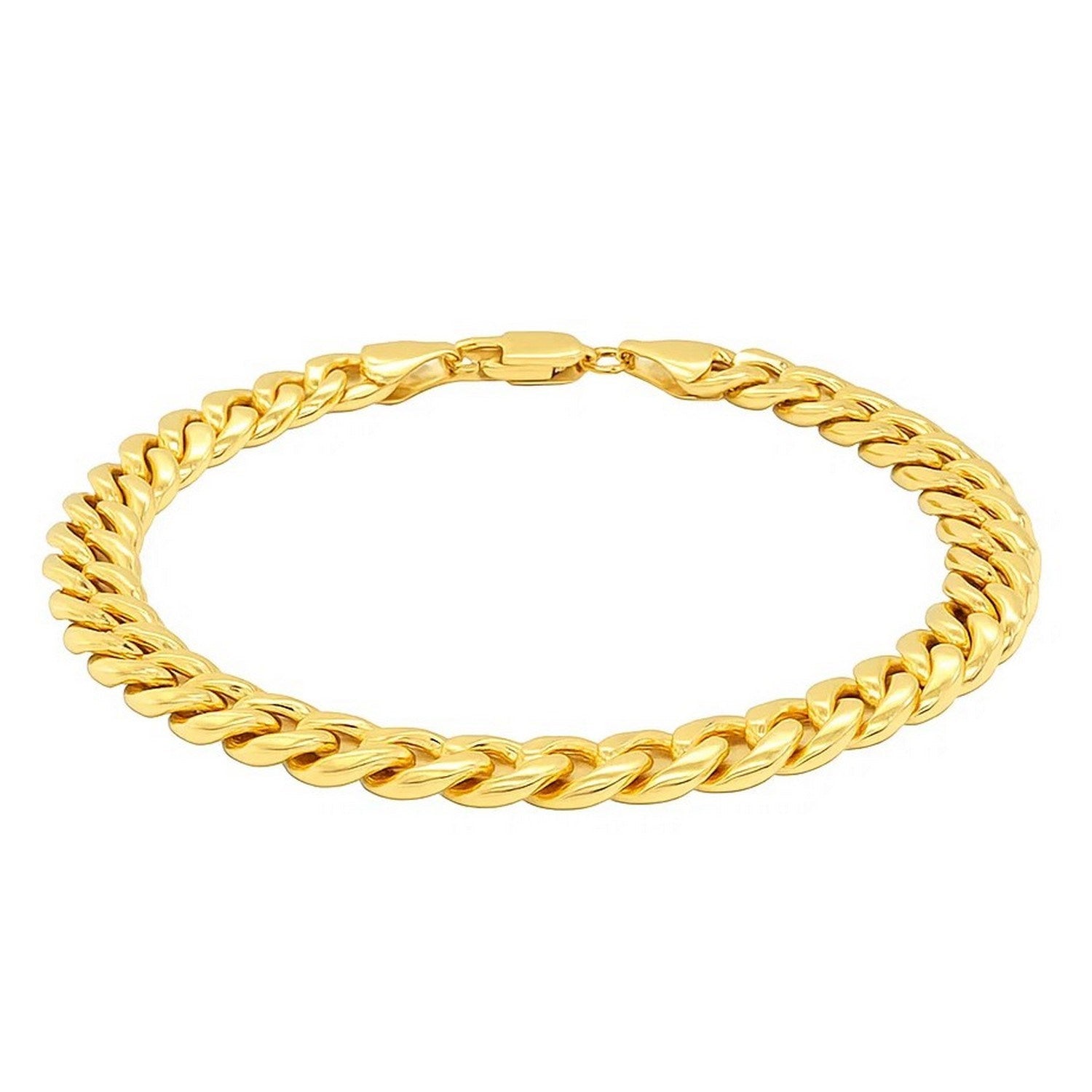 10K Yellow Gold Light Miami Cuban Bracelet (8.00mm) – True Pure Gold