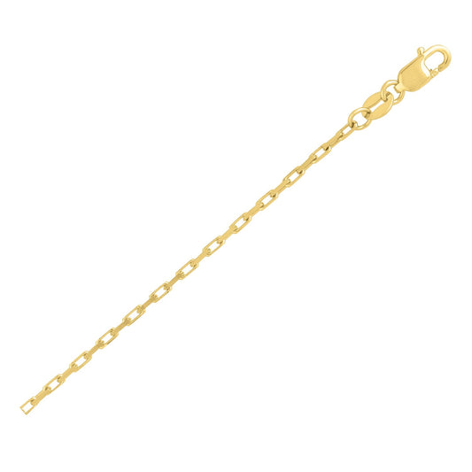 14K Yellow Gold French Cable Chain Necklace (1.30 mm)