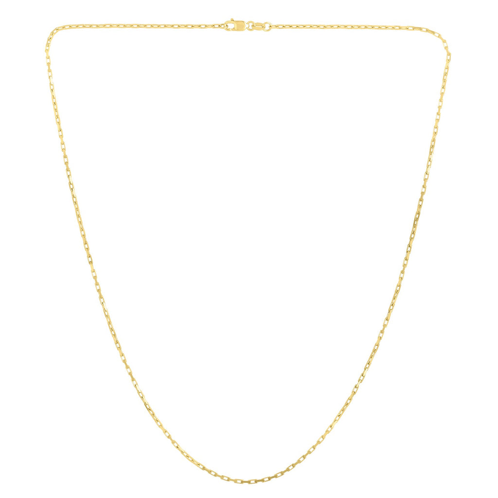 14K Yellow Gold French Cable Chain Necklace (1.30 mm)