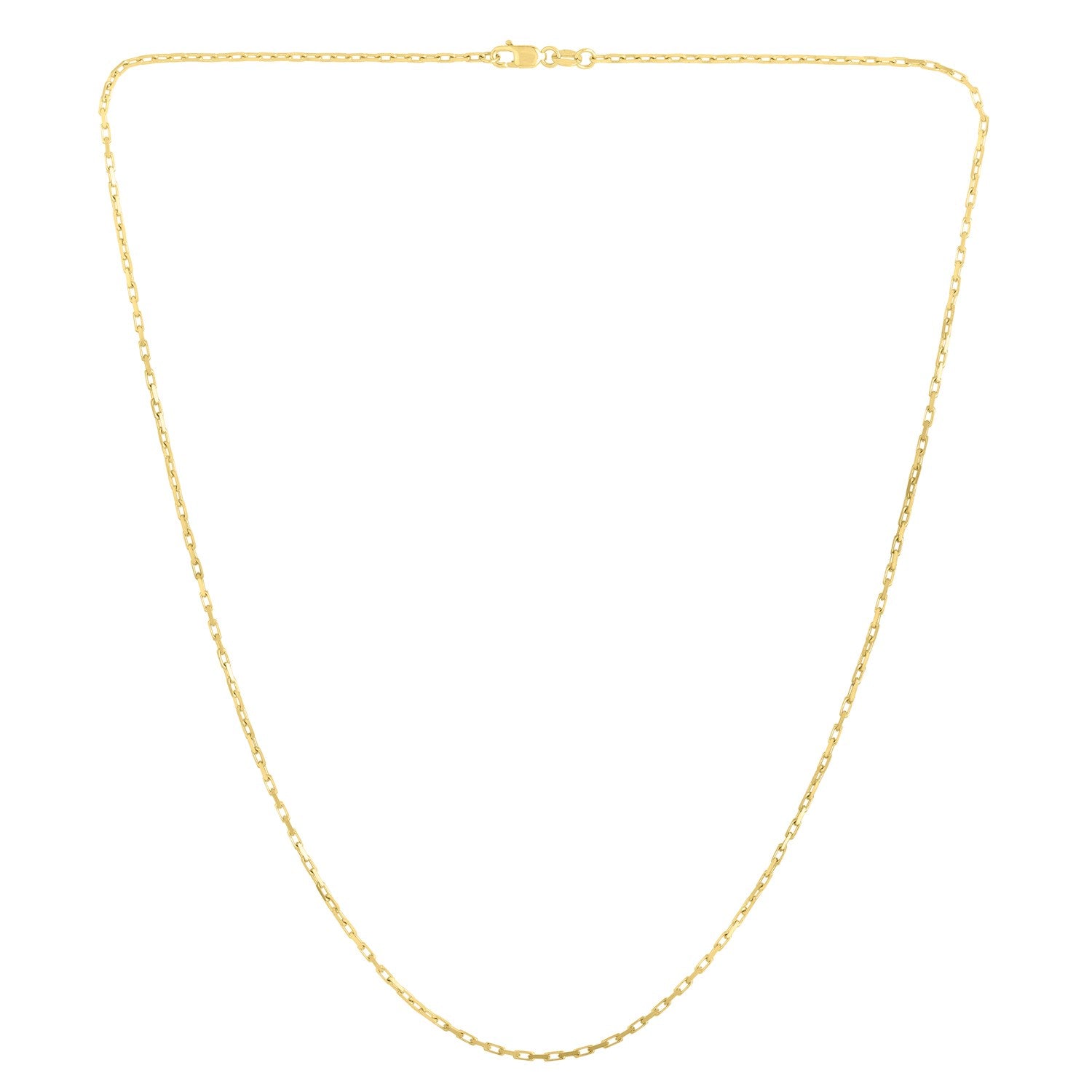 14K Yellow Gold French Cable Chain Necklace (1.30 mm)