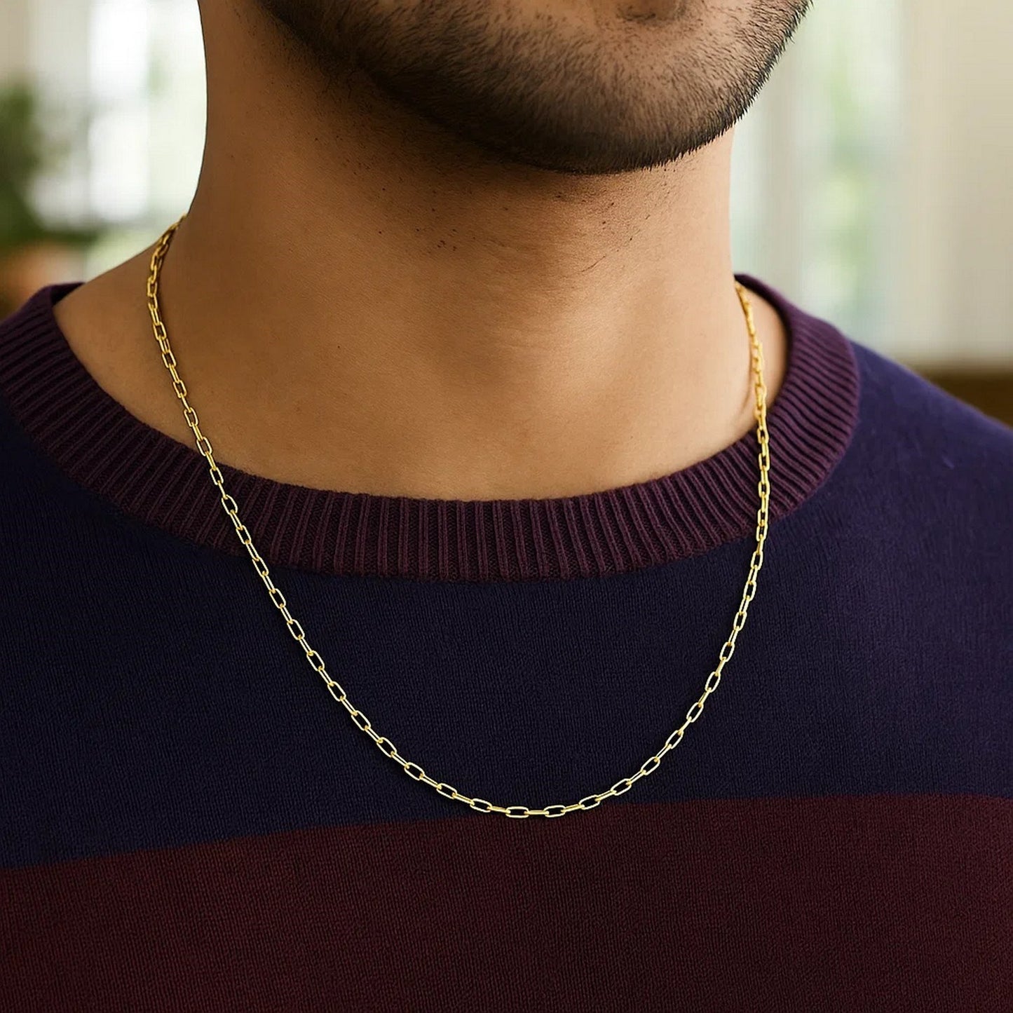14K Yellow Gold French Cable Chain Necklace (1.30 mm)
