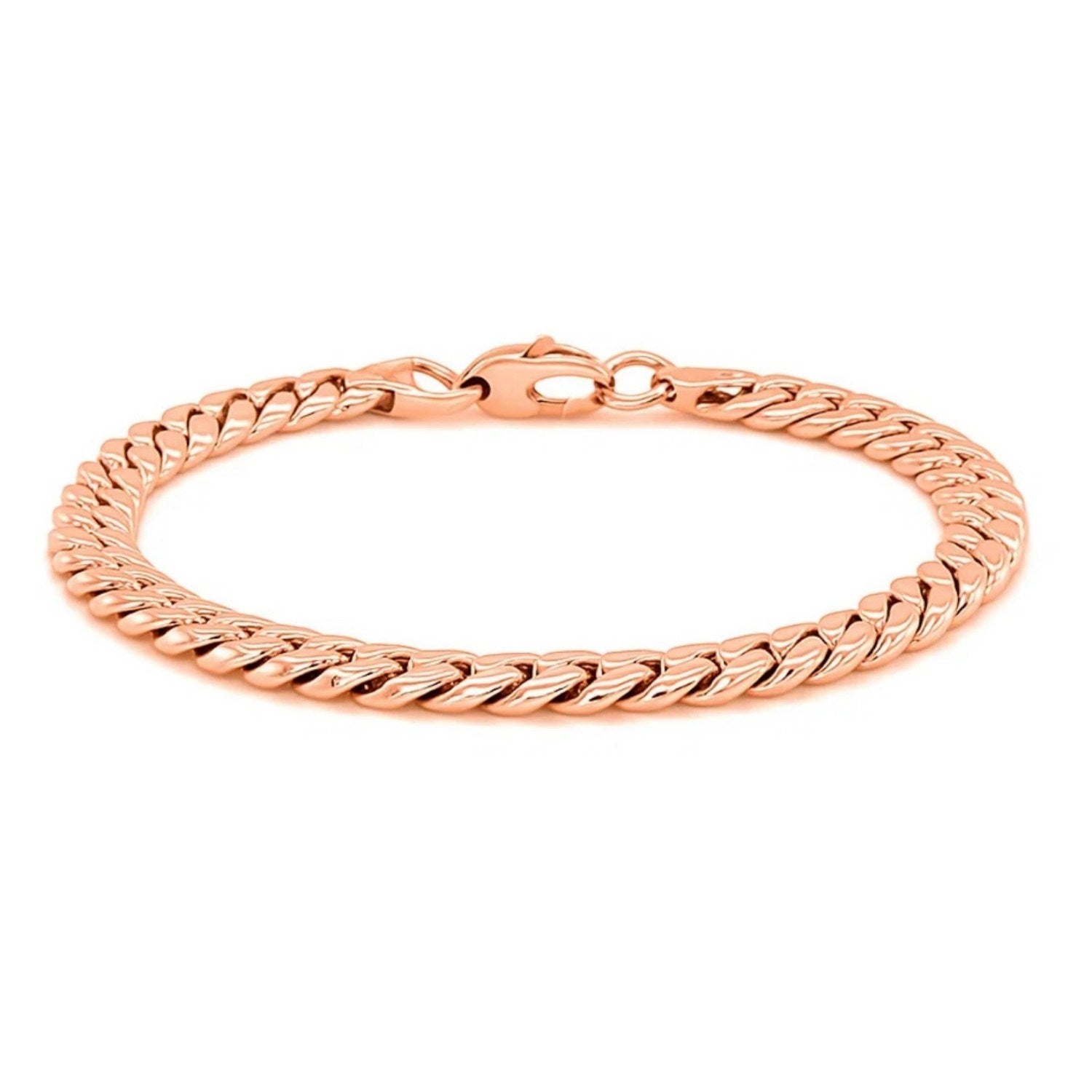 14K Rose Gold Cuban Link Bracelet (5.90mm) – True Pure Gold