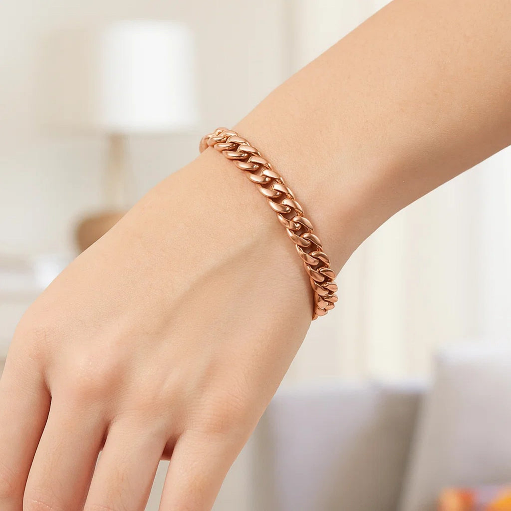 14K Rose Gold Cuban Link Bracelet (5.90mm) – True Pure Gold