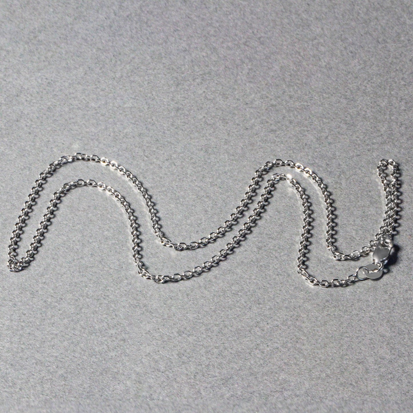 18K White Gold Diamond Cut Cable Link Chain Necklace (1.40 mm)