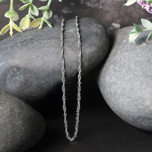 14k White Gold Singapore Chain (1.80 mm)