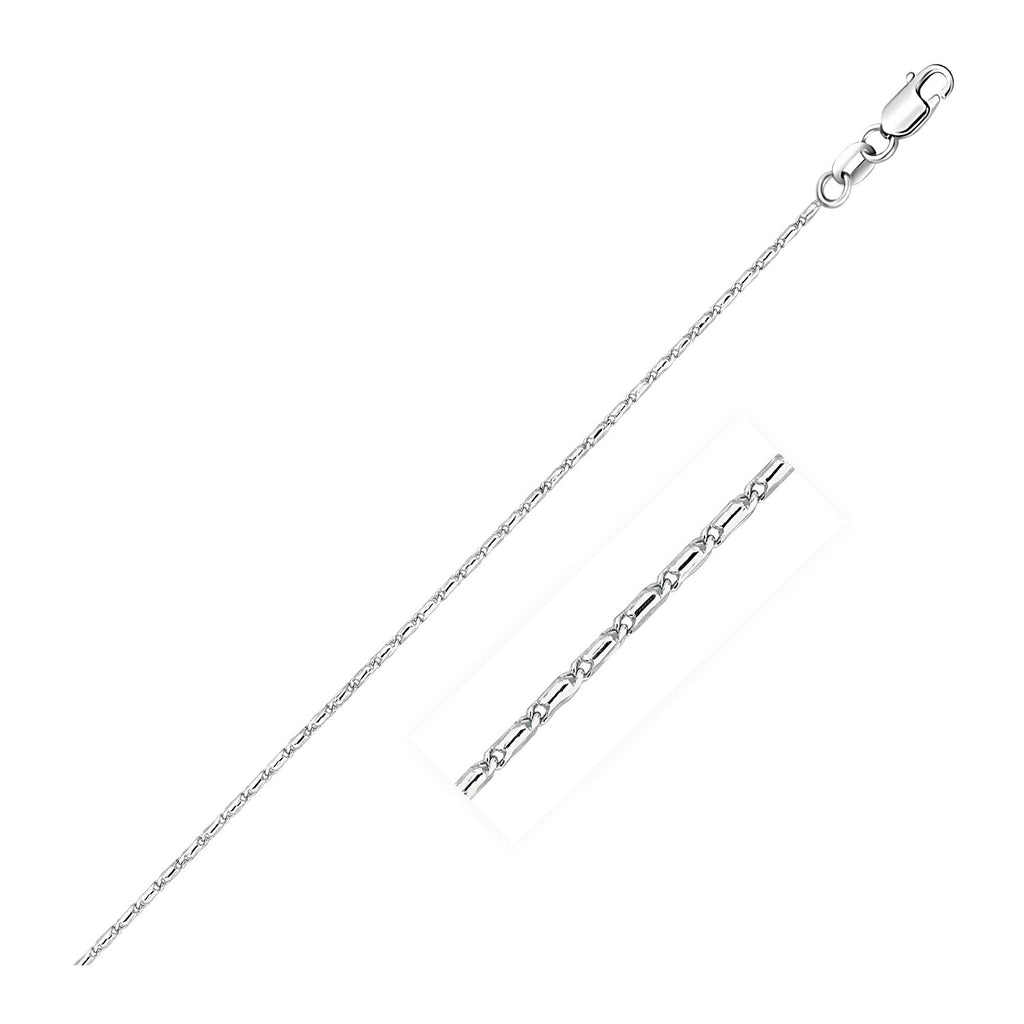 14K White Gold Lumina Pendant Chain 0.90mm | Solid Gold, Lobster Clasp