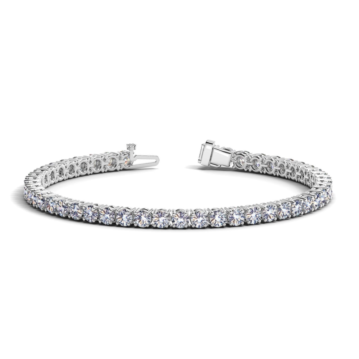 14K White Gold Lab-Grown Diamond Tennis Bracelet – 8 ctw, F/G, VS2/SI1