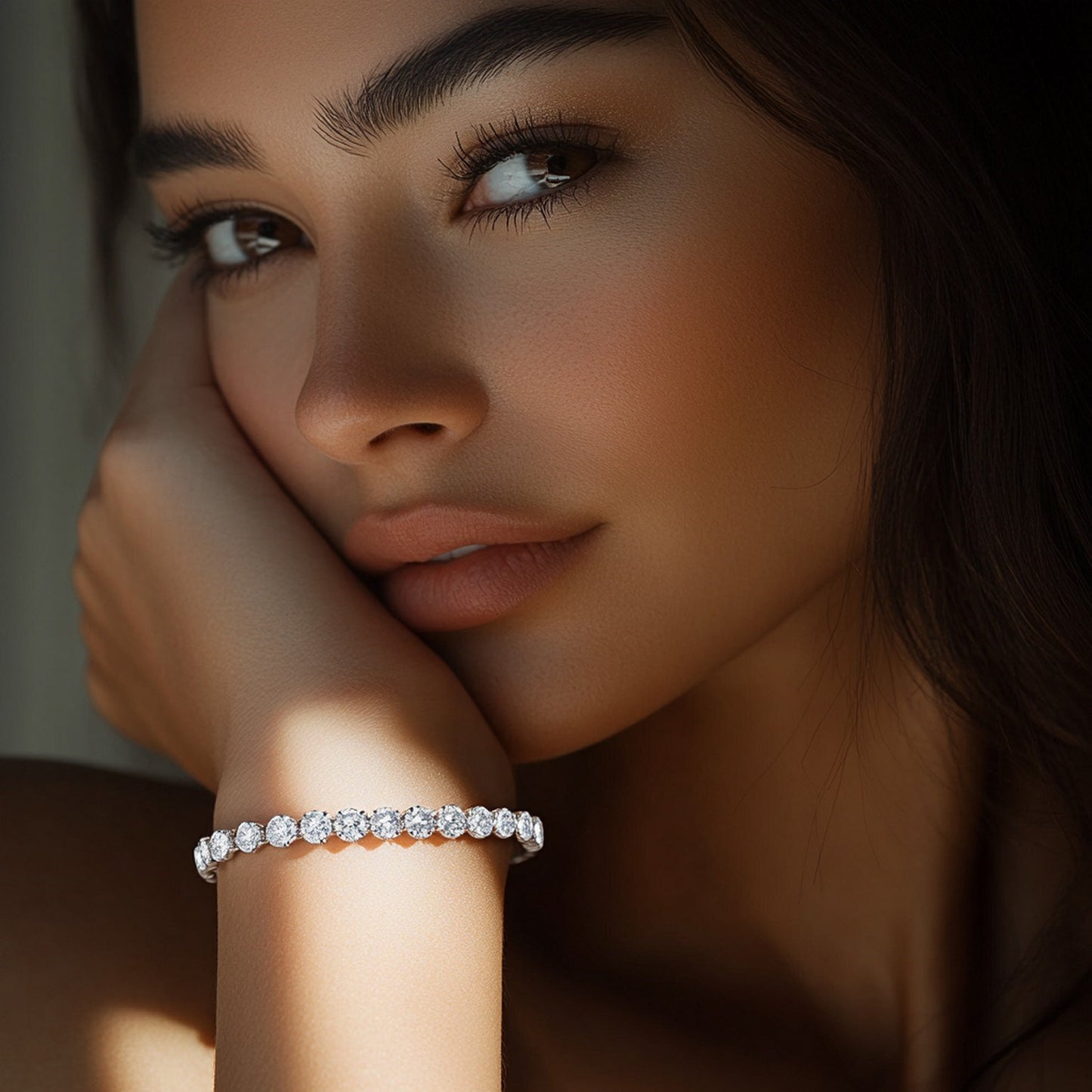 14K White Gold Lab-Grown Diamond Tennis Bracelet – 8 ctw, F/G, VS2/SI1