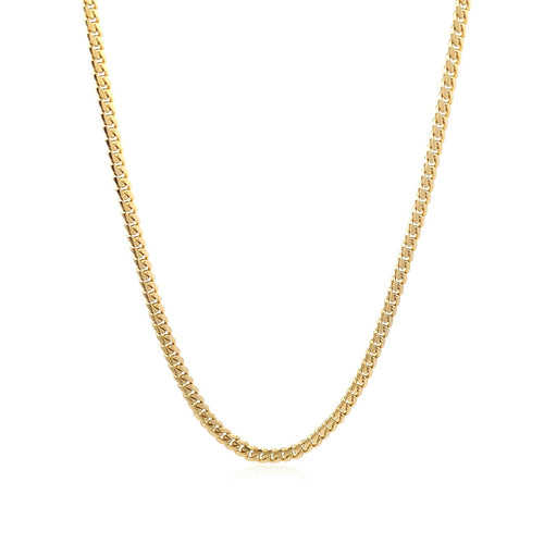 10K Yellow Gold Classic Solid Miami Cuban Chain (3.20mm)