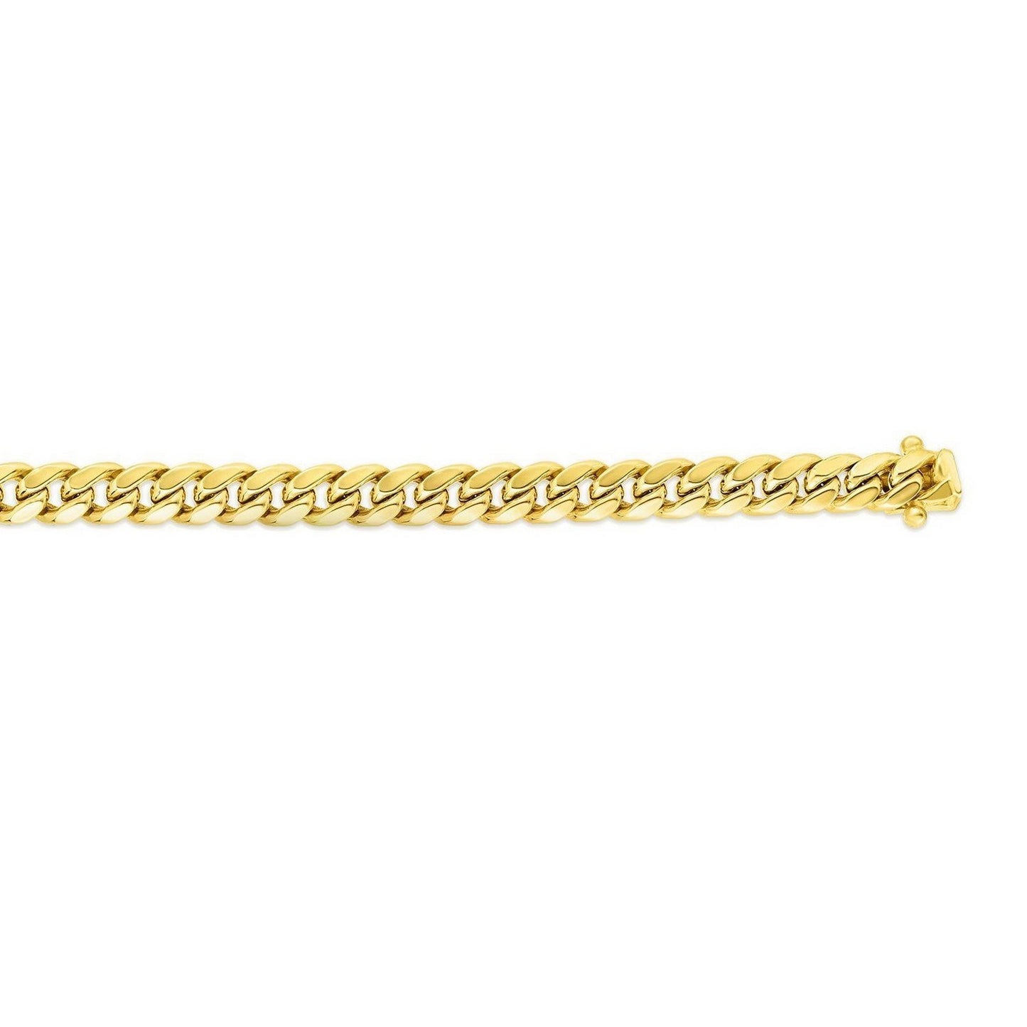 14K Yellow Gold Semi Solid Miami Cuban Chain Necklace (5.00mm) – True Pure Gold