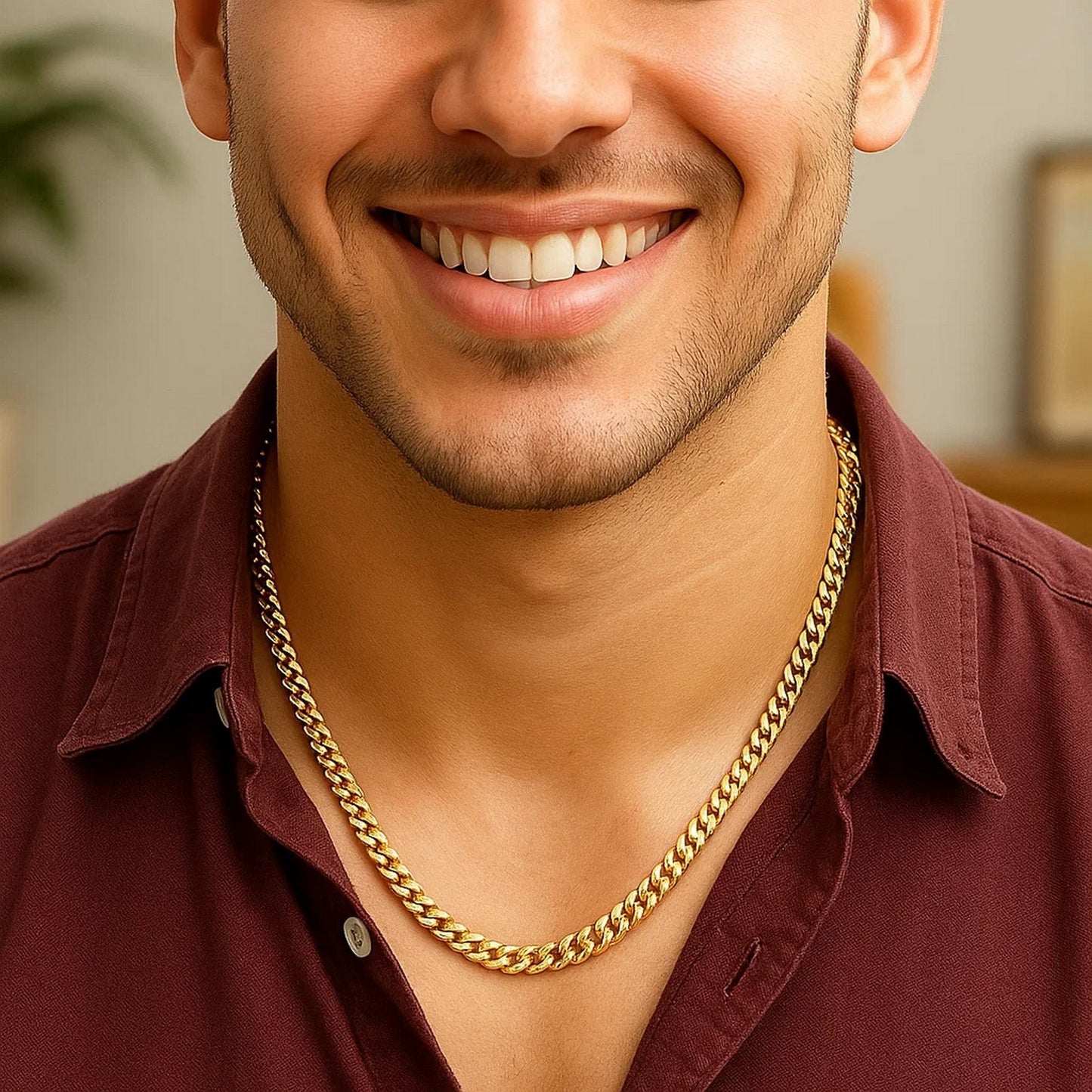 14K Yellow Gold Semi Solid Miami Cuban Chain Necklace (5.00mm) – True Pure Gold
