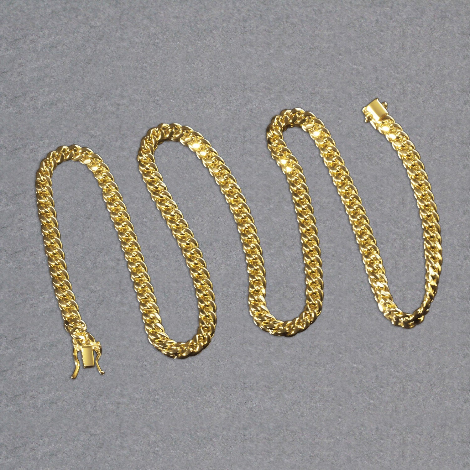 14K Yellow Gold Semi Solid Miami Cuban Chain Necklace (5.00mm) – True Pure Gold